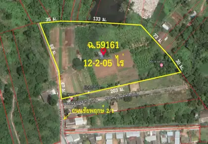 Land for sale, 12 rai 2 ngan - Land - Thanon Chaiyaphruek - 