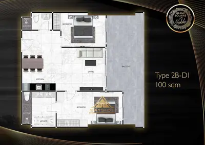 Grand Solaire Noble Pattaya 3rd Road 2 Beds 2 Baths (100 Sqm.) for SALE - Eigentumswohnung - South Pattaya - 